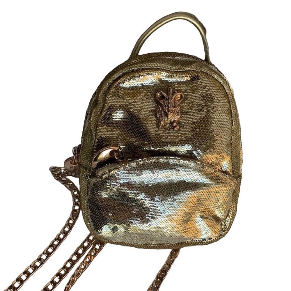 Laurel Dewitt Gold Sequence Chain Backpack Purse - image 1